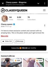 ClassyQueen Bingeme App Couple Live